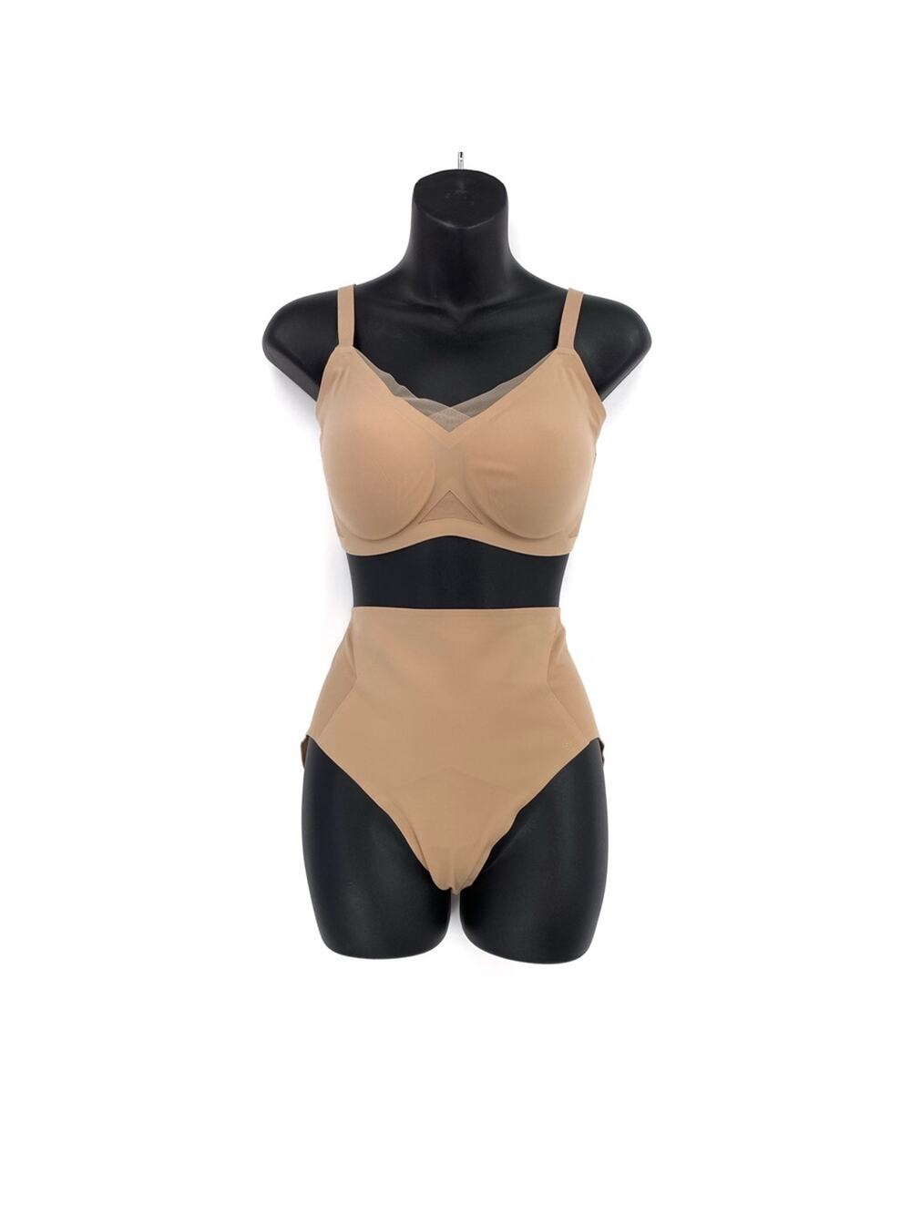 HONEYLOVE Crossover Bra & Brief Set Sand 36B/C & M